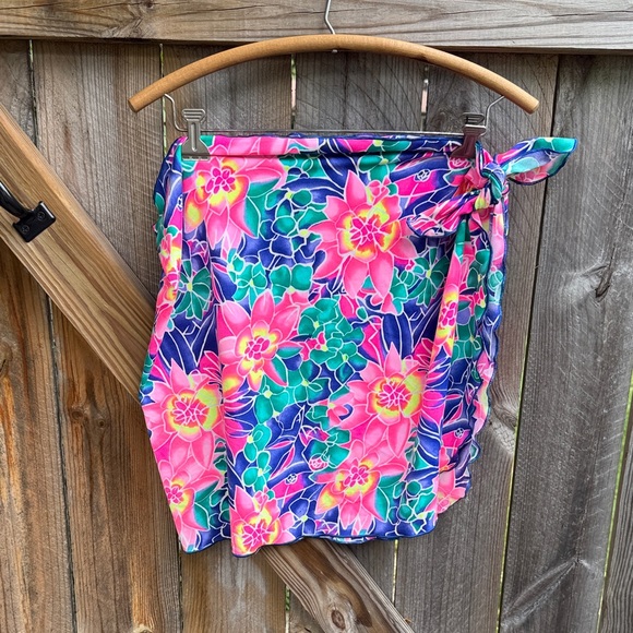 Sia Floral Sarong Swim Cover-Up - Picture 1 of 3